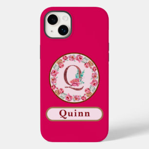 Pretty Monogram Q Floral  Case-Mate iPhone 14 Plus Case