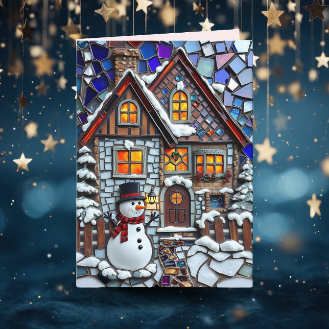 Pretty Mosaic Tile and Stained Glass Christmas Card (Creator Uploaded)