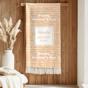 Pretty Mother’s Day Gift Pink Typography Blanket