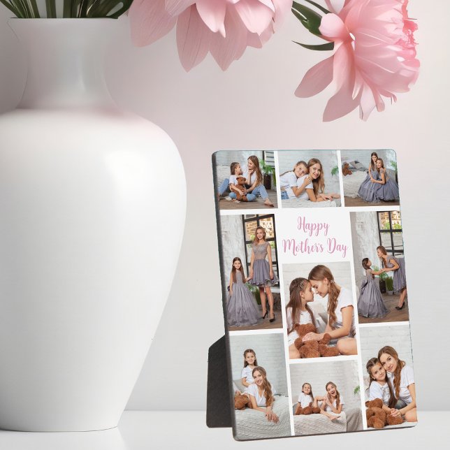 Pretty Mother's Day Mom Daughter Collage Photo Plaque (Creator Uploaded)