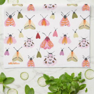 Pretty Moths Tea Towel