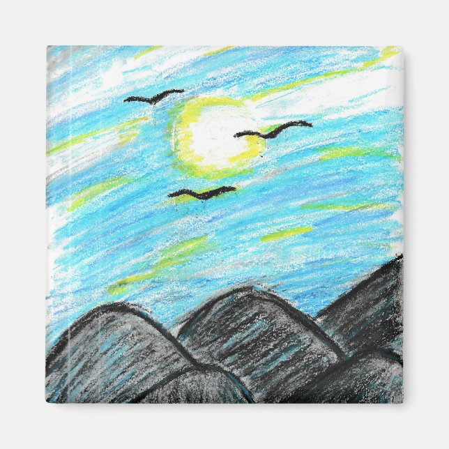 Pretty Mountain View Magnet (Front)