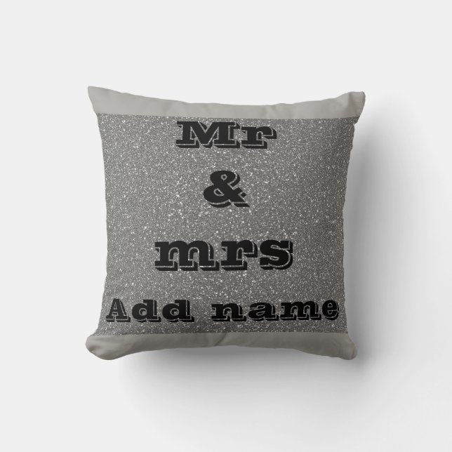 Pretty mr and mrs cushion (Front)