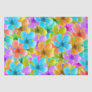 Pretty Multi Coloured Blossoms, Tissue Paper