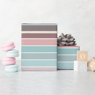 Pretty Multicolored Stripe  Wrapping Paper