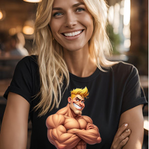 Pretty Muscle Man funny novelty gift for her T-Shirt