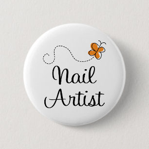 Pretty Nail Artist Gift 2 Inch Round Button