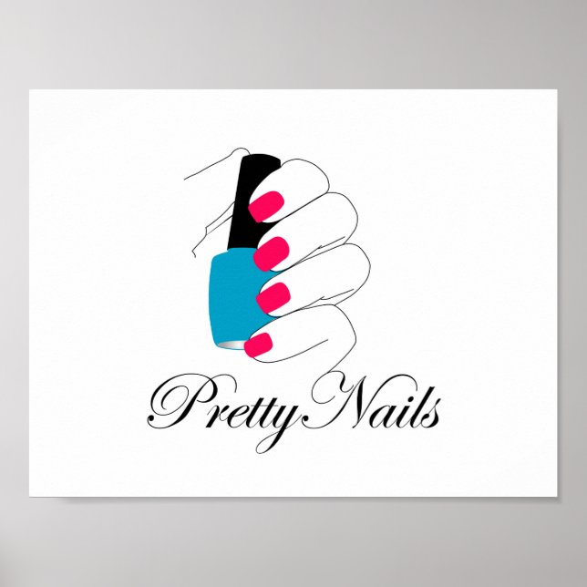 Pretty nails with a nail polish poster (Front)