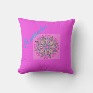 Pretty Namaste Mandala Throw Pillow