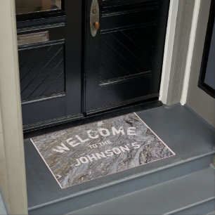 Pretty Natural Grey Rocks Stone Welcome  Doormat