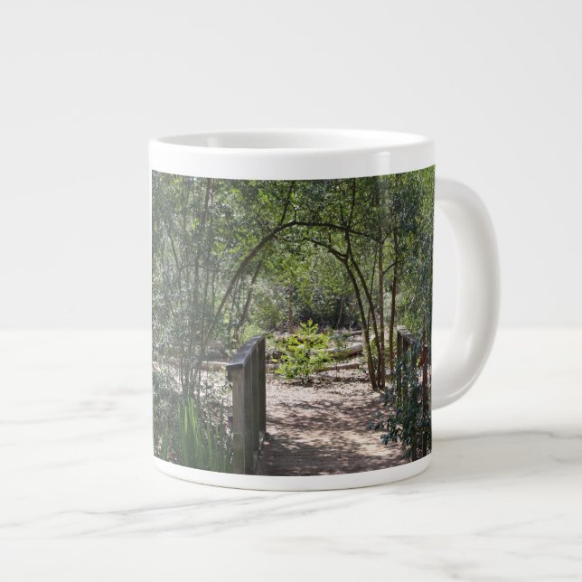 Pretty Nature Walk, with quote from John Muir Large Coffee Mug (Front Right)