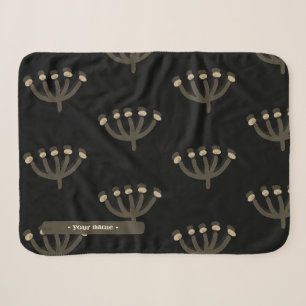 Pretty Night Mimosa Floral Customize Sherpa Blanket