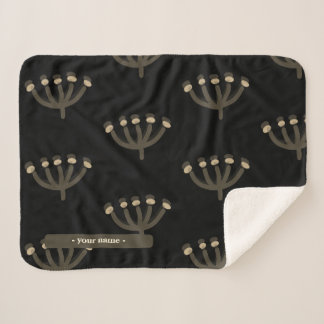 Pretty Night Mimosa Floral Customize  Sherpa Blanket
