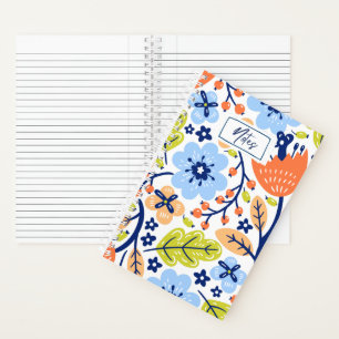 Pretty Notebook Color Floral Pattern