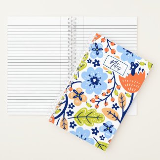 Pretty Notebook Color Floral Pattern