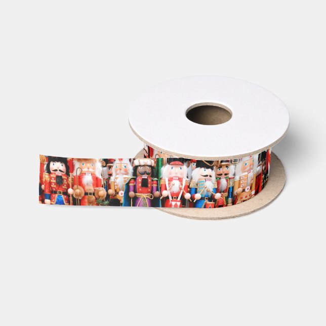 Pretty Nutcracker Satin Ribbon Christmas Gift Wrap (Spool)