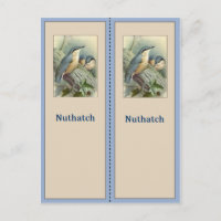 Pretty Nuthatch Bird Bookmark
