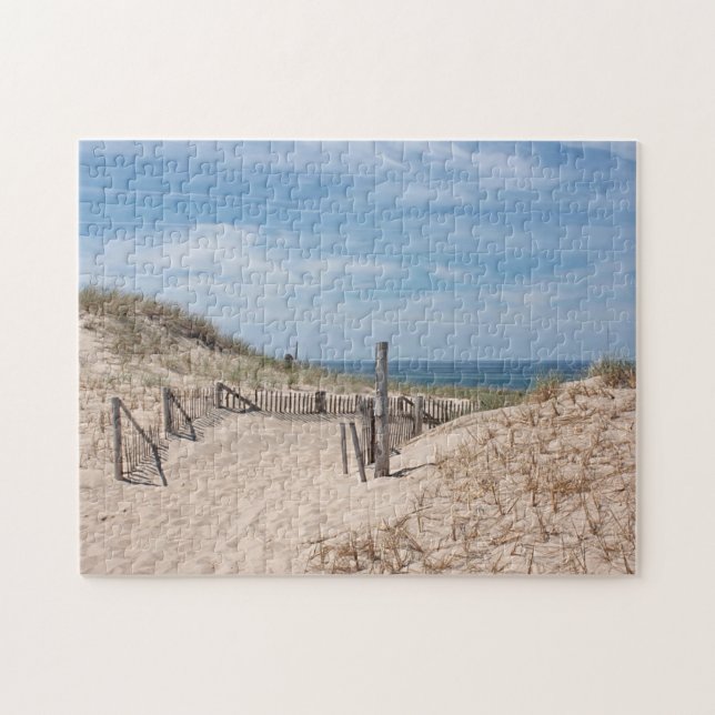 Pretty ocean scene at Race Point on Cape Cod Jigsaw Puzzle (Horizontal)