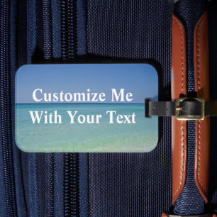 Pretty Ocean Waves Custom Beach Trip Luggage Tag
