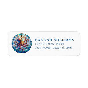 Pretty Octopus Return Address Labels