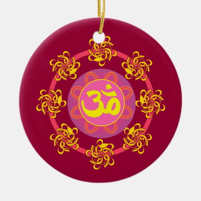 Pretty Om symbol ornament (Front)