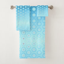 Pretty Ombre Blue and Peach Geometric Duvet Cover