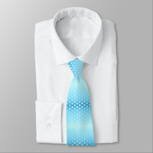 Pretty Ombre Blue and Peach Geometric Tie