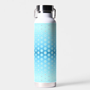 Pretty Ombre Blue and Peach Geometric Water Bottle