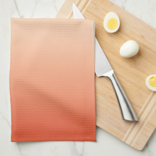 Pretty Ombre Hot Summer Orange & Apricot Gradient Kitchen Towel