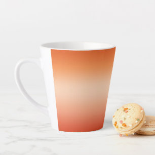 Pretty Ombre Hot Summer Orange & Apricot Gradient Latte Mug