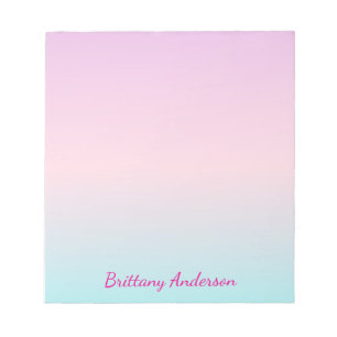 Pretty Ombre Personalized Notepad