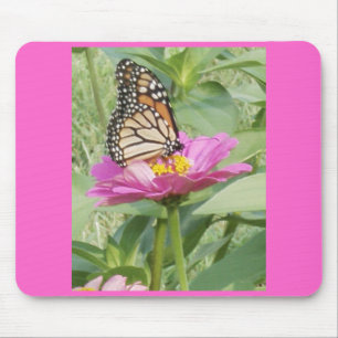 Pretty on pink Butterfly Mouse Pad