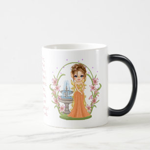 Pretty Orange Faery Pixel Art Magic Mug