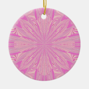 Pretty Orchid Purple Beautiful Abstract Flower Ceramic Ornament