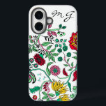 Pretty Ornate Flower Garden Art Personalised iPhone 16 Case<br><div class="desc">Pretty ornate intricate flower design with optional personalisation.</div>