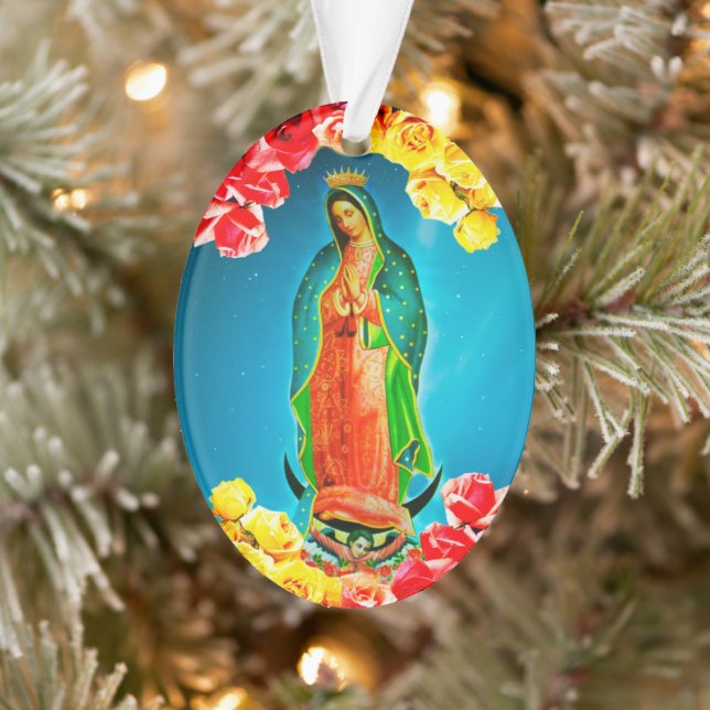 Pretty Our Lady of Guadalupe Holiday Ornament (Tree)