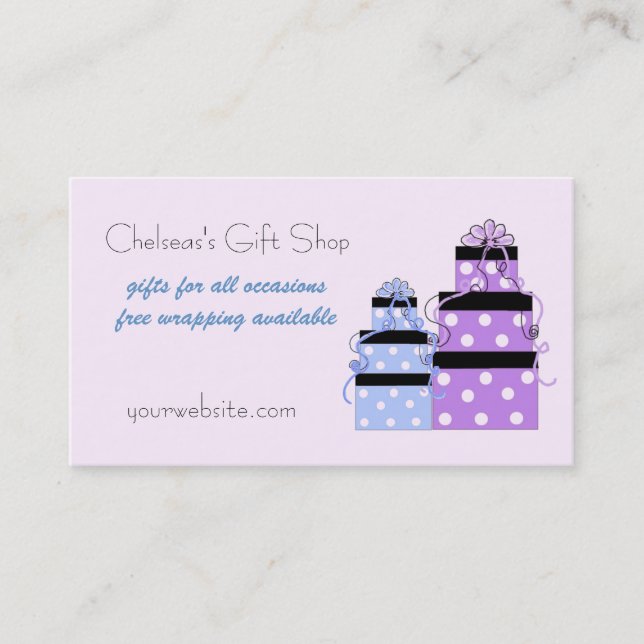 Pretty Packages Boutique Business Card (Front)