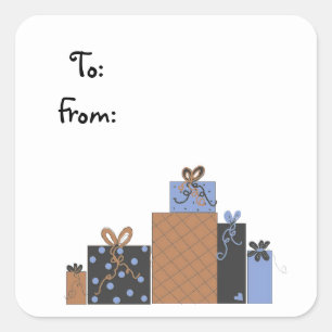 Pretty Packages Gifttag Square Sticker