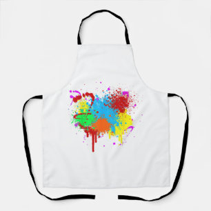 Pretty Paint Splatter Painting Abstract Art Paint Apron