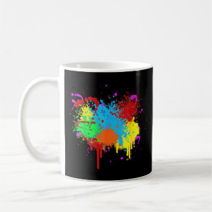 Pretty Paint Splatter Painting Abstract Art Paint Coffee Mug