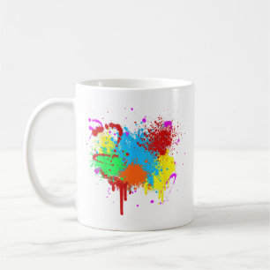 Pretty Paint Splatter Painting Abstract Art Paint  Coffee Mug