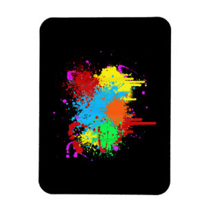 Pretty Paint Splatter Painting Abstract Art Paint Magnet
