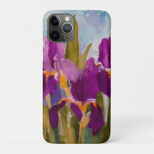 Pretty painted irises for feminine touch iPhone 11 pro case