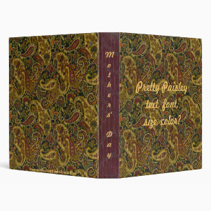 Pretty Paisley Pattern Design For MOM Avery Binder