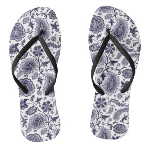 Pretty Paisley Pattern Flip Flops