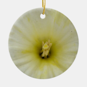 Pretty Pale Daffodil Custom Birthday Ceramic Ornament