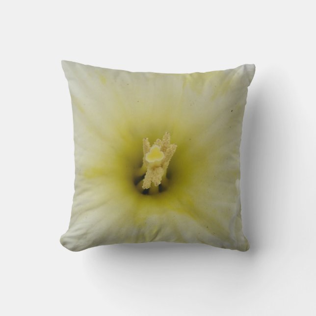 Pretty Pale Daffodil Pillow (Front)
