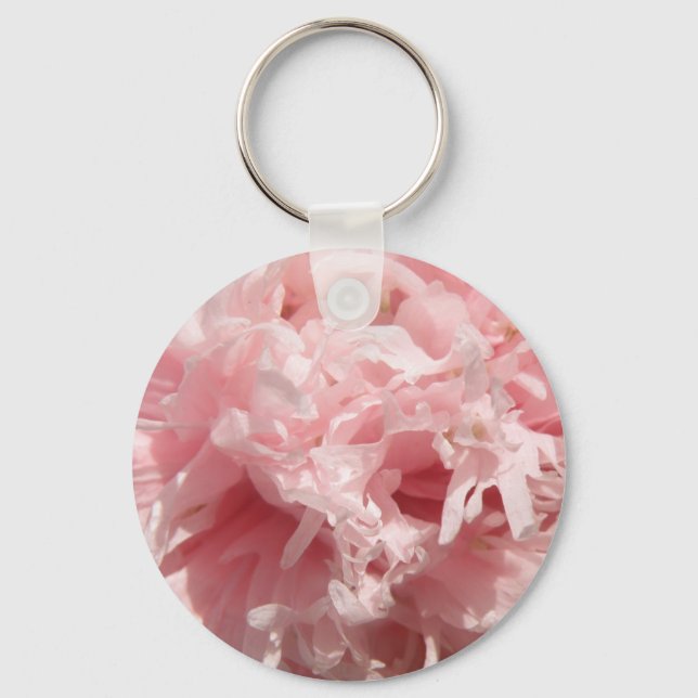 Pretty Pale Pink Poppy Keychain (Front)