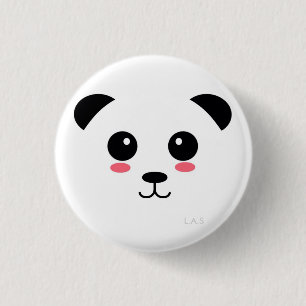 Pretty Panda 1 Inch Round Button