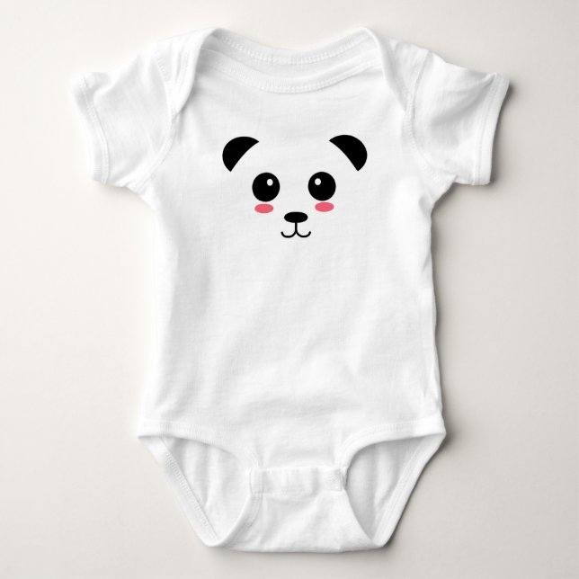 Pretty Panda Baby Bodysuit (Front)